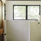 Example of a bathroom shower at Black Rock Lodge, Belize.