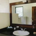 A bathroom area at Black Rock Lodge, Belize.