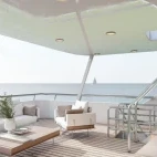 The al fresco deck on Galaxy Diver II, Galápagos.