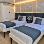 View of a twin cabin on Galaxy Diver II, Galápagos.