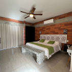 Double room at Villa Carey, La Paz, Mexico.