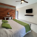 Double bedroom at Villa Carey, Mexico.