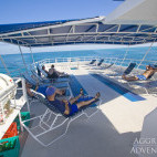 Sun deck on board Belize Aggressor IV liveaboard