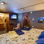 Master deck main cabin on board Belize Aggressor IV liveaboard