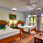 Twin room at Hamanasi Resort in Belize