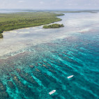 Aerial of Turneffe Atoll, Belize