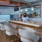 Upper deck on board Tiburon Explorer liveaboard in the Galapagos Islands