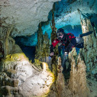 Diving the cenotes in Mexico.