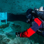 Diving the cenotes in Mexico.