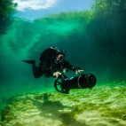 Diving the cenotes in Mexico.