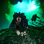 Diving the cenotes in Mexico.