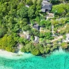 Aerial view of Alor Tanapi Dive Resort, Indonesia.