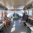 Guest on a Murex Bangka dive boat, Indonesia.