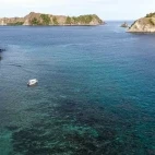 Aerial view of a lagoon in Central Sulawesi, Indonesia.