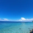 A sea view from the city of Luwuk, Central Sulawesi, Indonesia.