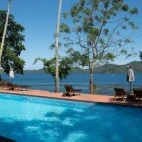 The pool at Dive into Lembeh Resort, Indonesia.