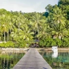 Jetty at Sali Bay Resort, Indonesia.