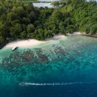 Aerial view of Murex Bangka on Bangka Island.