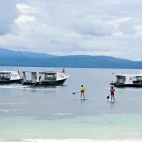 Dive boats at Murex Bangka, Indonesia.