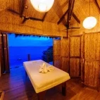 The spa at night, at Buceo Anilao Beach & Dive Resort, Philippines.