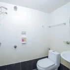 A standard room bathroom at Buceo Anilao Beach & Dive Resort, Philippines.
