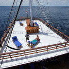 Sun deck on board Amira liveaboard in Indonesia
