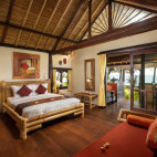 Sea view bedroom at Alam Anda Ocean Front Resort & Spa in Bali, Indonesia.