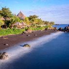 Beach at Alam Batu Resort in Bali, Indonesia.
