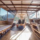 Dive boat at Coral Eye Resort in Bangka Archipelago, Indonesia