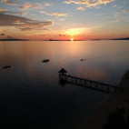 Sunset at Coral Eye Resort in Bangka Archipelago, Indonesia