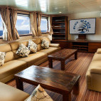 Salon on board Blue Manta Explorer liveaboard in Indonesia