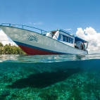 Dive boat at Siladen Resort & Spa in Indonesia