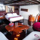 Master suite on board Dewi Nusantara liveaboard in Indonesia