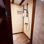 Shower onboard the Duyung Baru liveaboard in Indonesia