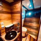 Bathroom onboard the Duyung Baru liveaboard in Indonesia