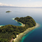 Aerial of Sali Bay Resort in Indonesia