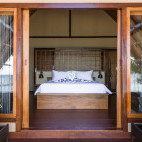 Bedroom at Spice Island Resort in Halmahera, Indonesia.