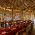 Restaurant at Spice Island Resort in Halmahera, Indonesia.