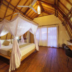 Seafront deluxe bungalow at Komodo Resort in Indonesia