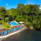 Swimming pool at Lembeh Resort in Indonesia.