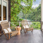 Premium luxury cottage verandah at Lembeh Resort in Indonesia.