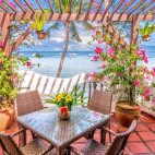Patio at Atlantis Dive Resort in Puerto Galera, the Philippines