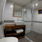 Bathroom onboard Infiniti liveaboard, Philippines