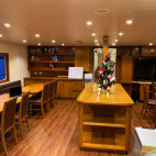 Dining room onboard Infiniti liveaboard, Philippines