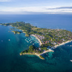 Aerial of Malapascua in the Philippines