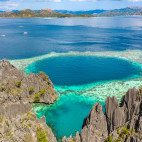 Aerial of Palawan and Coron in the Philippines
