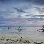 Boats in Sipalay, the Philippines