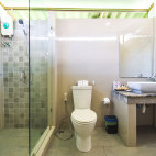 Deluxe garden loft bathroom at Long Beach Chalet in Koh Lanta, Thailand