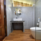 Standard garden loft bathroom at Long Beach Chalet in Koh Lanta, Thailand