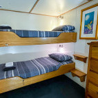 Club cabin on board Mike Ball's Spoilsport liveaboard.